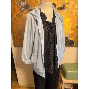 Patagonia Light Blue Women's Zip Front Lightweight Hoodie Jacket Size L